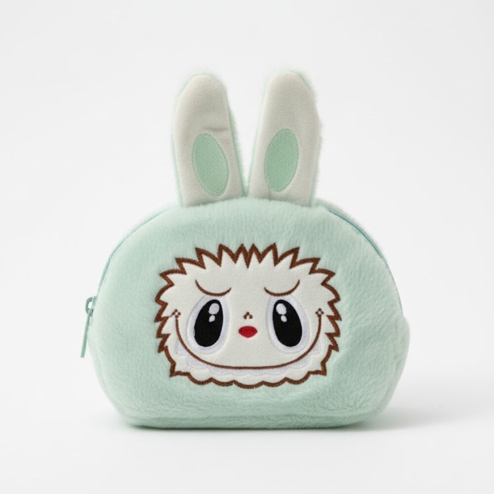 Pink, Green or baby pink Plush Cartoon Character Bag